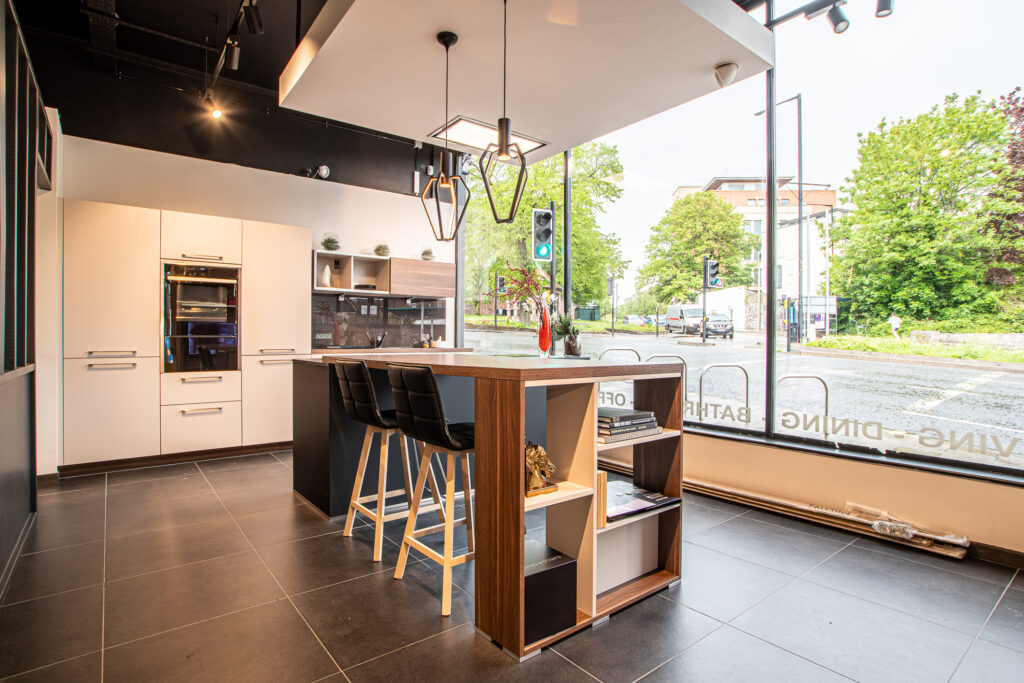 traditional dark wood kitchen island