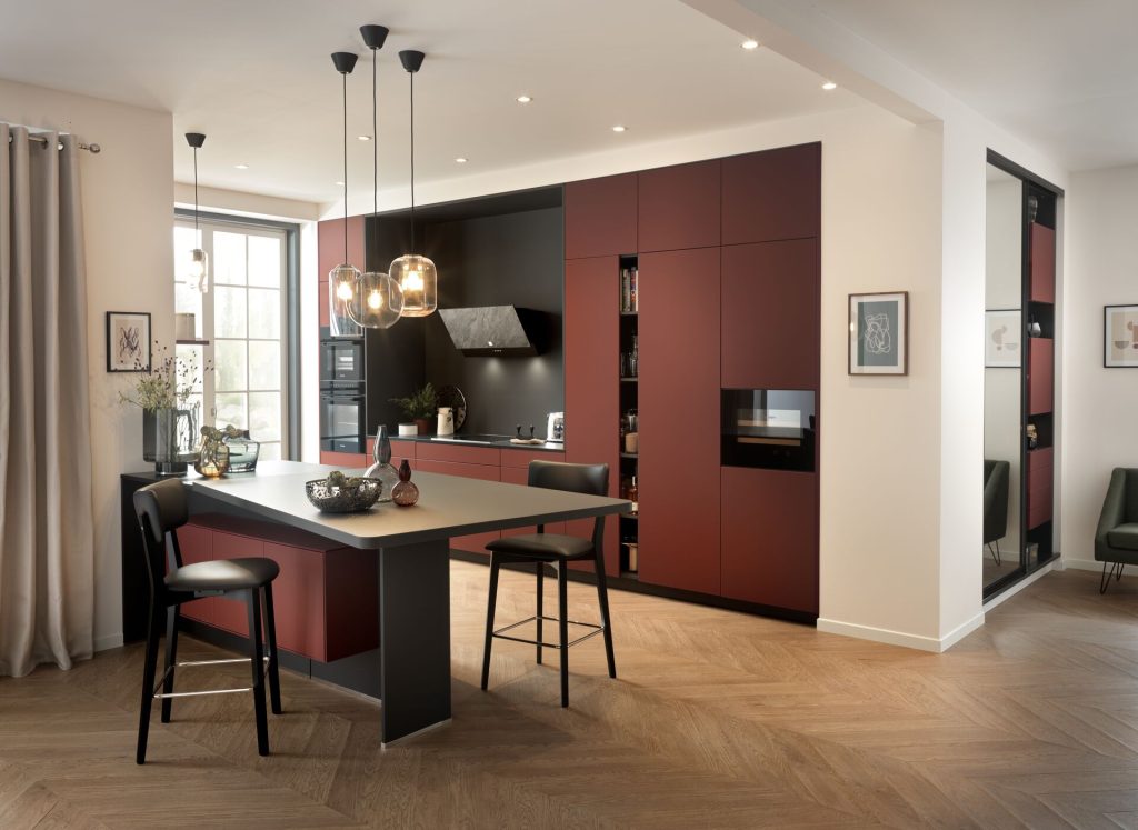 Schmidt kitchen modern dolcevita red black