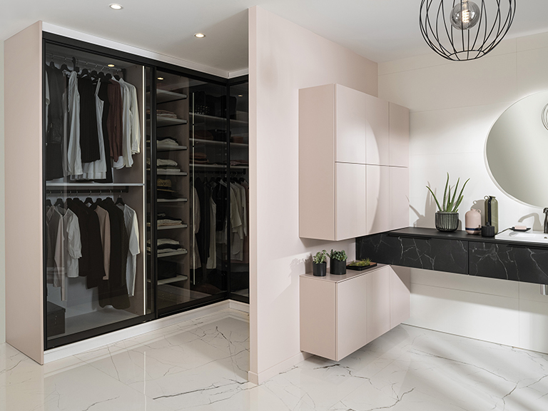 Modern deals black wardrobe